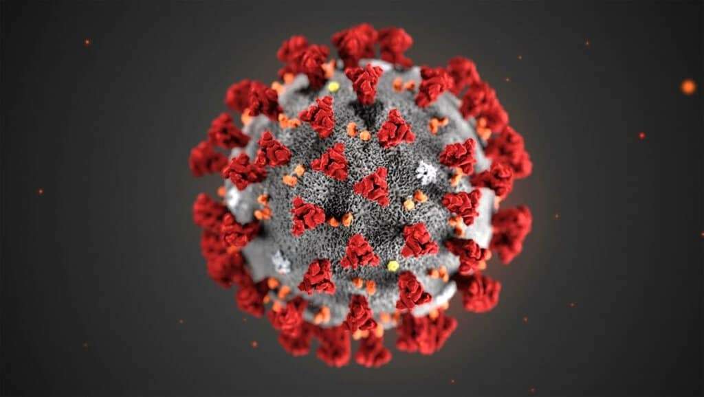 3d illustration of the coronavirus responsible for COVID-19.