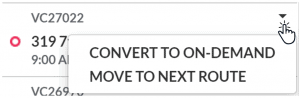 Easy to switch orders from routed to on-demand and vice versa.