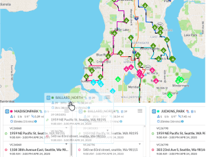 To move routes just select one then Drag and Drop.