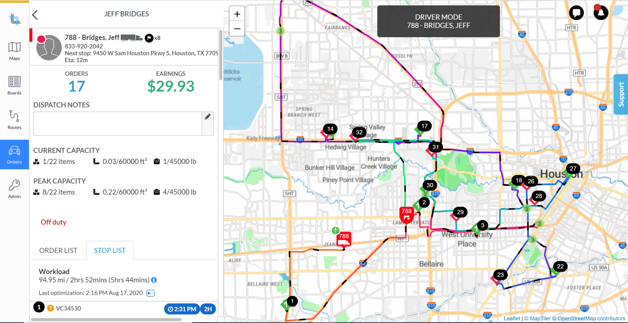 Optimized stop list